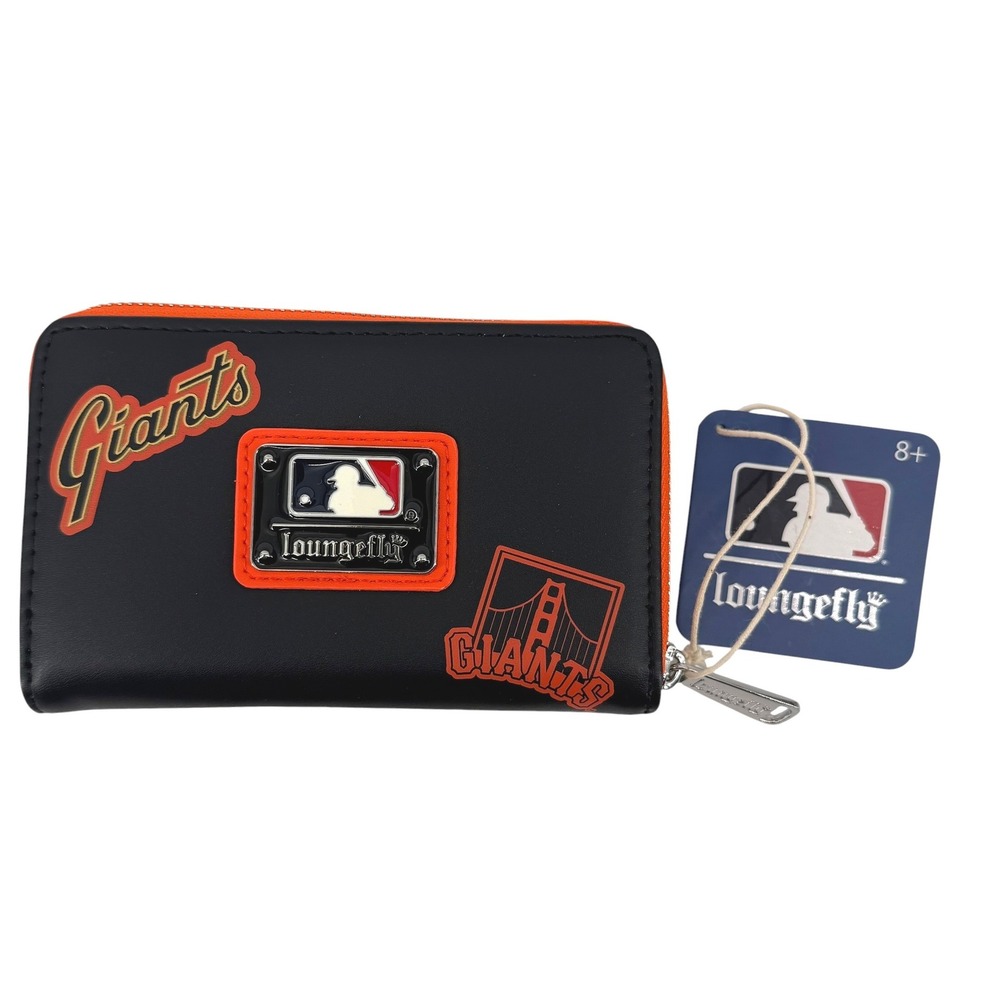 Loungefly MLB San Francisco Giants Zip Around Wallet Black Orange NEW Baseball